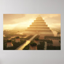 Templo de la hoja (ajustada) poster