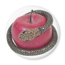 TemptationAppleSnake112311 Refrigerator Magnet