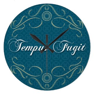 Tempus Fugit Round Clock