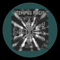 tempus fugit stickers by wolffreeborn tempus fugit stickers