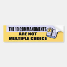 Ten Commandments Bumper Sticker