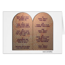 Ten Commandments Card