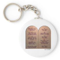 Ten Commandments Keychain