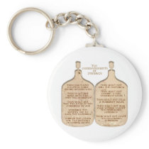 Ten Commandments of Zymurgy Key Chains