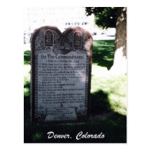 Ten Commandments Postcard