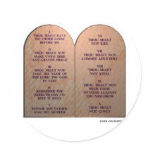 Ten Commandments Sticker