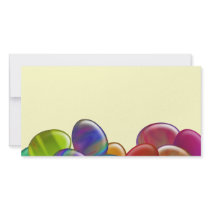 Ten Easter Eggs Rainbow Photo Card Template