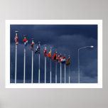 Ten flags and a street lamp posters