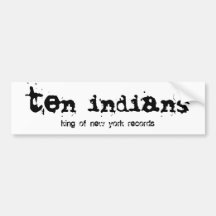 ten indians bumper sticker