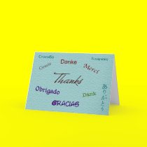 Ten Language Thank You Card  Card cards
