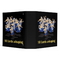 ten lords a-leaping 10th tenth day of christmas 3 ring binder