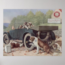 Ten Miles to a Garage Print