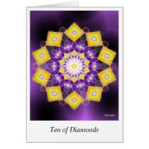 Ten of Diamonds Greeting Card