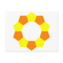 Ten Pentagons Wheel Postcard, OY