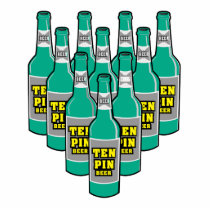 ten pin beer bowling humor acrylic cut out