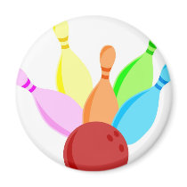 Ten Pin Bowling Refrigerator Magnets