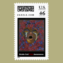 "Ten Redefined" Pain Art - Sickle Cell Awareness postage