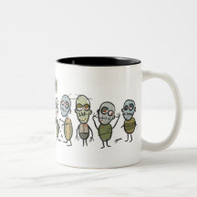 Ten Tiny Zombies Two-Tone Mug