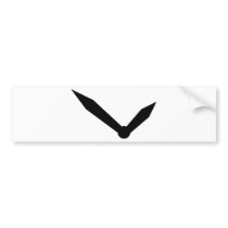 ten to two clock position icon bumper stickers