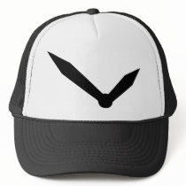 ten to two clock position icon mesh hat