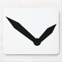 ten to two clock position icon mousepads