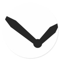 ten to two clock position icon round sticker