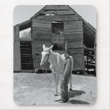 Tenant Farmer's Mule, 1930s Mouse Pad