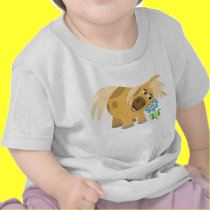 Tender Cartoon Pony and Flower Baby T-shirt by Lioness_Graphics Tender Cartoon Pony and Flower Baby T-shirt