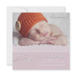 Tender Passion Pink - Photo Birth Announcement