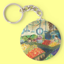 Tending the Produce Keychain (Pike Place Seattle) keychains