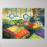 Tending the Produce Poster (Pike Place Market)