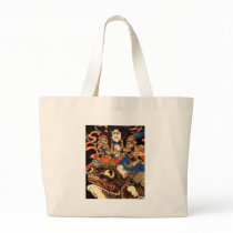 Tenjiku Tokubei riding a giant toad Tote Bag