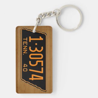 Tennessee 1940 Vintage License Plate Keychain Rectangle Acrylic Keychains