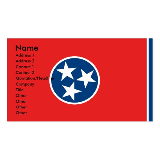TENNESSEE Business Cards (front side)