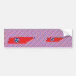 Tennessee Flag Map Bumper Stickers