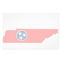 Tennessee Flag Map Custom Stationery
