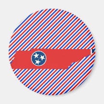 Tennessee Flag Map Magnet