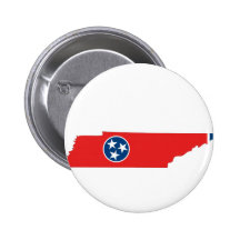 Tennessee Flag Map Pinback Button