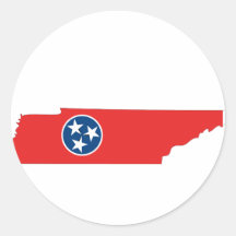 Tennessee Flag Map Stickers