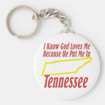 Tennessee - God Loves Me Keychain