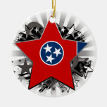 Tennessee Star Christmas Tree Ornaments