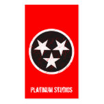 Tennessee State Flag Grunge Music Studio Business Card