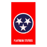 Tennessee State Flag Grunge Music Studio Business Card