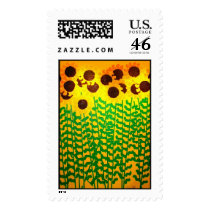 Tennessee Sunflowers in Yellow postage