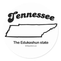 TENNESSEE - "TENNESSEE STATE MOTTO" T-shirts and G stickers by humortees TENNESSEE - "TENNESSEE STATE MOTTO" T-shirts and G stickers