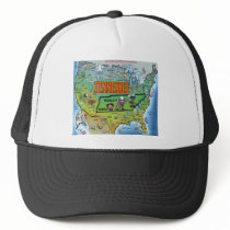 Tennessee USA Map Trucker Hat