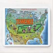 Tennessee USA Map Mousepads