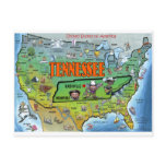 Tennessee USA Map Postcard