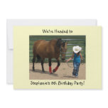 Tennessee Walking Horse and Girl - Party Announcements