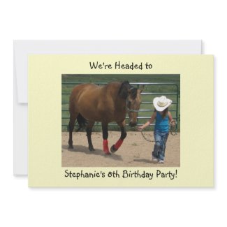 Tennessee Walking Horse and Girl - Party zazzle_invitation